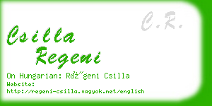 csilla regeni business card
